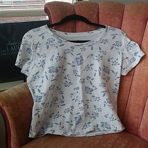 Faded Glory, White and Blue Shirt, S/M